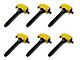 Superchips Coil Packs; Set of 6; Yellow (12-24 3.6L Jeep Grand Cherokee WK2 & WL)