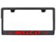 Hellcat Carbon Fiber License Plate Frame; Red (Universal; Some Adaptation May Be Required)