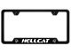 Hellcat Notched License Plate Frame; White (Universal; Some Adaptation May Be Required)