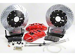 Baer Extreme+ Rear Big Brake Kit with 15-Inch Rotors; Red Calipers (09-23 Challenger, Excluding SRT8)