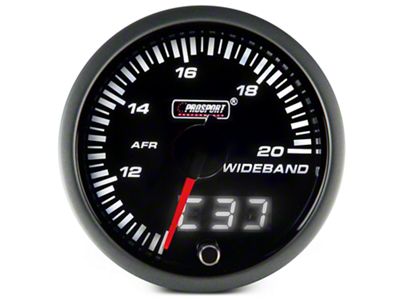 Prosport 60mm JDM Series Dual Display Wideband Air Fuel Ratio Gauge with Bosch Sensor; Electrical; Amber/White (Universal; Some Adaptation May Be Required)