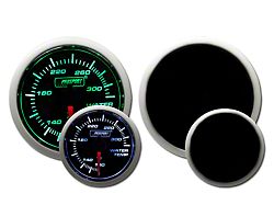 Prosport 52mm Performance Series Water Temperature Gauge; Electrical; Green/White (Universal; Some Adaptation May Be Required)