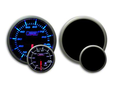 Prosport 52mm Premium Series Fuel Pressure Gauge; Electrical; Blue/White (Universal; Some Adaptation May Be Required)