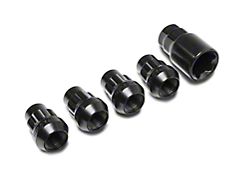Locks with Key for Black Acorn Lug Nuts; 14mm x 1.5 (06-22 Charger)