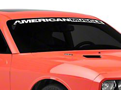 SEC10 AmericanMuscle Windshield Banner; White (08-22 All)