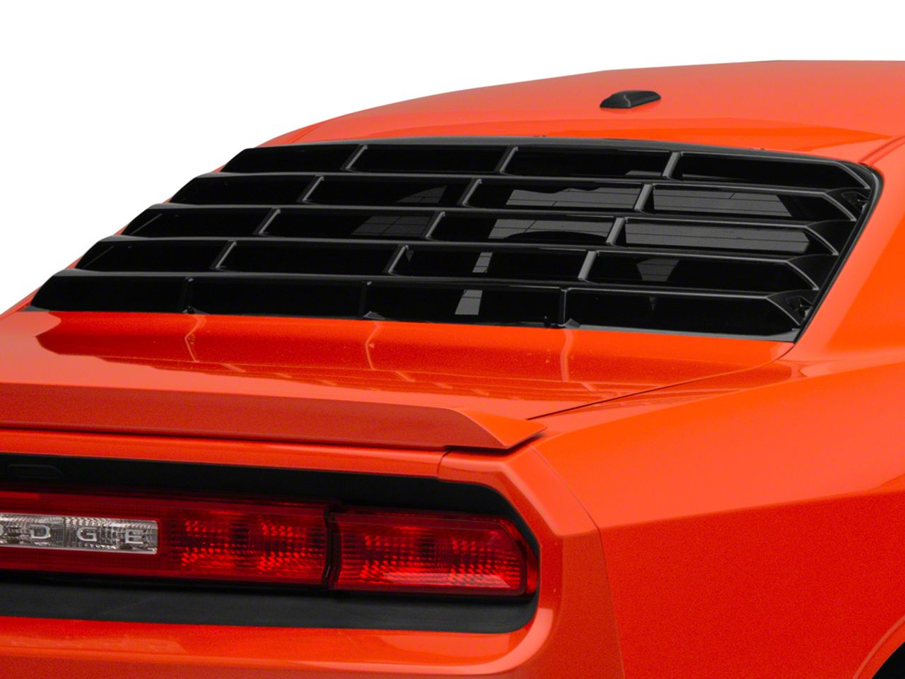 munirater Rear Window Scoop Louver Sun Shade Cover Black Replacement for 08-19 Challenger Carbon Color