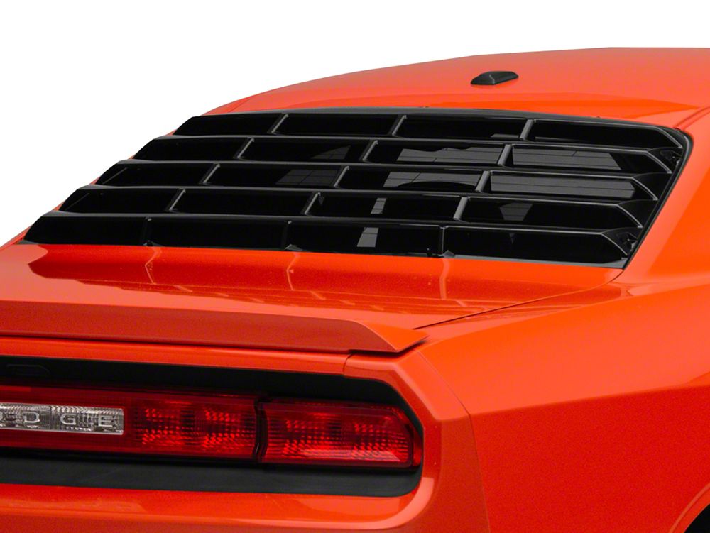 MP Concepts Rear Window Louvers Gloss Black 08 23 Challenger