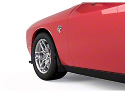 Mud Flaps; Front; Textured Black (15-22 Hellcat, Excluding Widebody)