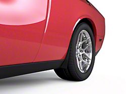 Mud Flaps; Rear; Textured Black (15-22 Challenger Hellcat, Excluding Widebody)