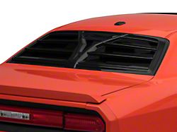Torch Rear Window Louvers; Gloss Black (08-22 Challenger)