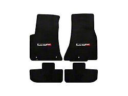 Lloyd Velourtex Front and Rear Floor Mats with SRT8 Logo; Black (11-22 Challenger, Excluding AWD)