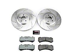 PowerStop Z26 Street Warrior Brake Rotor and Pad Kit; Front (15-17 Challenger Hellcat, SRT 392, T/A 392; 18-22 Challenger w/ 6-Piston Front Caliper)