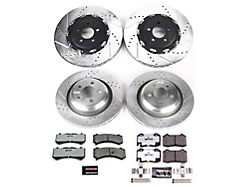 PowerStop Z26 Street Warrior Brake Rotor and Pad Kit; Front and Rear (15-17 Charger Daytona 392, Hellcat, SRT 392; 18-22 Charger w/ 6-Piston Front Calipers)