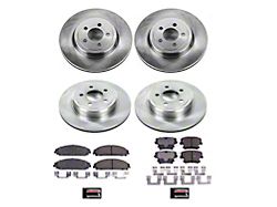 PowerStop OE Replacement Brake Rotor and Pad Kit; Front and Rear (09-22 Challenger GT, R/T, T/A; 11-22 Challenger SE, SXT w/ Dual Piston Front Calipers)