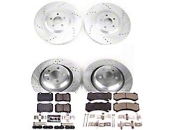 PowerStop Z23 Evolution Sport Brake Rotor and Pad Kit; Front and Rear (15-17 Charger Daytona 392, SRT 392, SRT Hellcat; 18-23 Charger w/ 6-Piston Front Calipers)