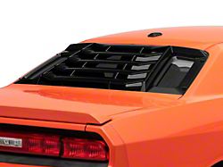 MP Concepts Rear Window Louvers; Gloss Black (08-22 Challenger)