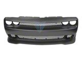 E3Tuning SRT Hellcat Style Front Bumper Conversion Kit; Unpainted (15-23 Challenger w/o Adaptive Cruise Control, Excluding Demon & Widebody)