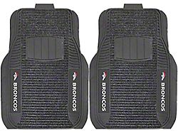 Molded Front Floor Mats with Denver Broncos Logo (Universal; Some Adaptation May Be Required)