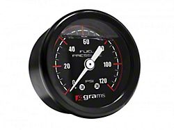 0-120 PSI Fuel Pressure Gauge; Black (Universal; Some Adaptation May Be Required)