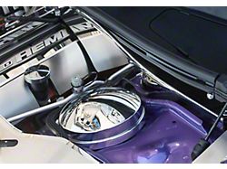 Shock Tower Dome Cover; Chrome; Driver Side (15-22 Challenger Hellcat)