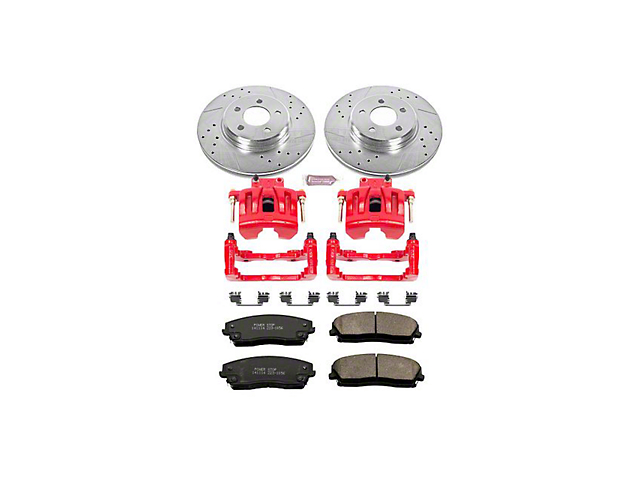 PowerStop Z23 Evolution Sport Brake Rotor, Pad and Caliper Kit; Front (06-11 V6 Charger w/ Single Piston Front Calipers)