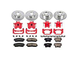 PowerStop Z23 Evolution Sport Brake Rotor, Pad and Caliper Kit; Front and Rear (06-11 V6 Charger w/ Single Piston Front Calipers)