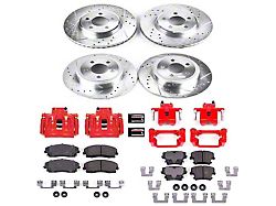 PowerStop Z23 Evolution Sport Brake Rotor, Pad and Caliper Kit; Front and Rear (12-23 V6 Charger w/ Single Piston Front Calipers)