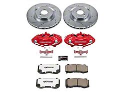 PowerStop Z26 Street Warrior Brake Rotor, Pad and Caliper Kit; Front (06-14 Charger SRT8; 15-17 Charger Scat Pack; 2017 Charger R/T 392; 18-22 Charger w/ 4-Piston Front Calipers)
