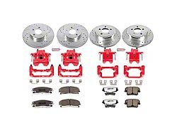 PowerStop Z26 Street Warrior Brake Rotor, Pad and Caliper Kit; Front and Rear (09-10 Challenger SE; 2011 SE Challenger w/ Single Piston Front Calipers)