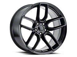 Hellcat Widebody Style Gloss Black Wheel; Rear Only; 20x10.5 (11-22 RWD Charger)
