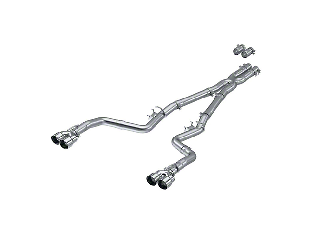 MBRP Installer Series Cat-Back Exhaust with Polished Tips; Race Version (17-22 5.7L HEMI Challenger)