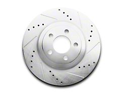 C&L Super Sport Cross-Drilled and Slotted Rotor; Front Passenger Side (09-22 Challenger GT, R/T, T/A; 11-22 Challenger SE, SXT w/ Dual Piston Front Calipers)