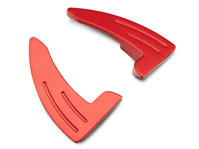 SpeedForm Billet Aluminum Shifter Paddle Extensions; Red (15-23 Challenger)