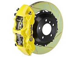 Brembo GT Series 6-Piston Front Big Brake Kit with 14-Inch 2-Piece Type 1 Slotted Rotors; Yellow Calipers (11-22 5.7L HEMI, V6 Charger)
