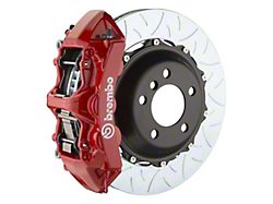 Brembo GT Series 6-Piston Front Big Brake Kit with 14-Inch 2-Piece Type 3 Slotted Rotors; Red Calipers (11-22 5.7L HEMI, V6 Challenger)