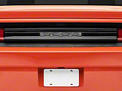 SpeedForm Rear Center Tail Light Cover with Emblem Opening; Smoked (08-14 Challenger)