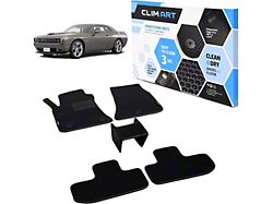 Custom Fit Front and Rear Floor Liners; Black (15-22 Challenger, Excluding AWD)
