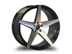 Marquee Wheels M1001 Gloss Black Machined Wheel; Rear Only; 20x10.5 (08-22 Challenger, Excluding AWD)