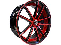 Marquee Wheels M3197 Gloss Black with Red Inner Line Wheel; 20x8.5 (08-22 Challenger, Excluding AWD, Demon & Hellcat)
