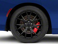 Hellcat Style Satin Black Wheel; Rear Only; 20x10 (11-23 RWD Charger)