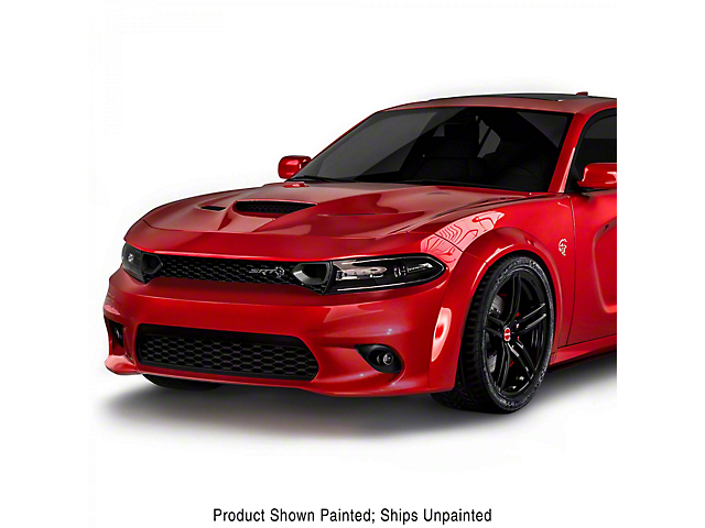 SRT Hellcat Style Front Bumper; Unpainted (15-22 Charger)