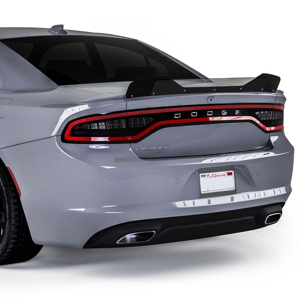 Charger VZ1 Wicker Bill for 3-Piece Rear Spoiler; Satin Black (15-22 ...