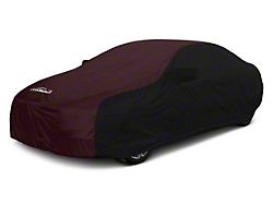 Coverking Stormproof Car Cover without Rear Roof Antenna Pocket; Black/Wine (11-14 Charger)