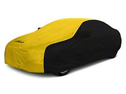 Coverking Stormproof Car Cover; Black/Yellow (15-22 Charger Hellcat)