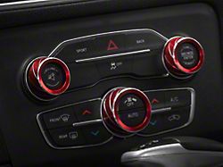 SpeedForm Billet HVAC Knob Covers; Red (15-23 Charger)