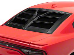 Torch Rear Window Louvers; Gloss Black (11-22 Charger)