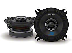 Alpine S-Series Coaxial 2-Way Speakers; 80W; 4-Inch (Universal; Some Adaptation May Be Required)