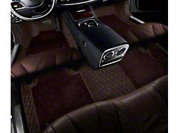 Double Layer Diamond Front and Rear Floor Mats; Base Layer Dark Brown and Top Layer Dark Brown (11-22 Charger)