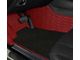Double Layer Diamond Front and Rear Floor Mats; Base Layer Red and Top Layer Black (21-24 Bronco 4-Door)