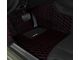 Single Layer Diamond Front and Rear Floor Mats; Black and Red Stitching (21-24 Bronco 4-Door)